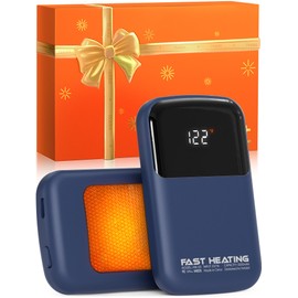 AI Hand Warmers Rechargeable 2 Pack, 3 Heat Levels (104–121°F), Real-Time Temp & Battery Display, Electric Hand Warmers, Fast Heating, Fits in Gloves/Pocket, Gifts for Women & Men