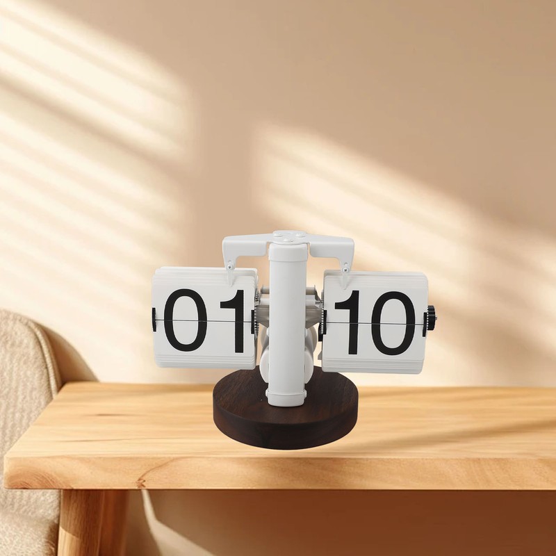 Flip Desk Clock Retro Single Sided Battery Powered Retro Vintage