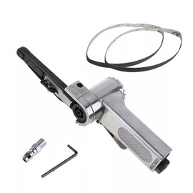 Pneumatic Belt Sander, Air Belt Sander Polisher, 16,000 rpm, Polishing Tool, Metal Processing, Shaving, Polishing, Deburring, Compact, Easy Operation (0.4 x 13.0 inches (10 x 330 mm)