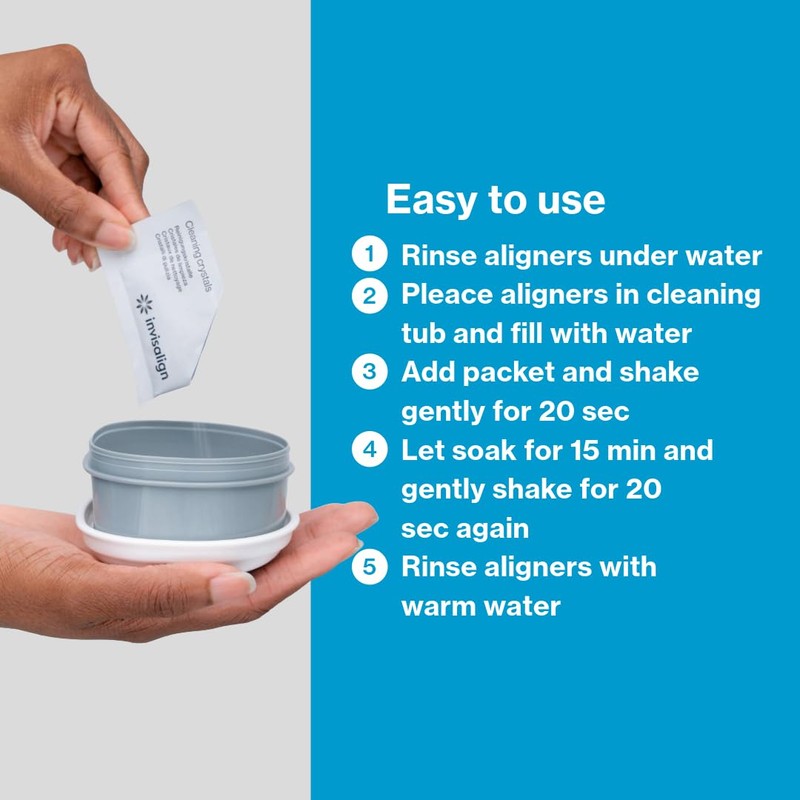 INVISALIGN Cleaning Crystals for Clear Aligners and Retainers, (50 Packets)