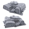 EnderToys Broken Vehicles Bundle, Terrain Scenery for Tabletop 28mm Miniatures