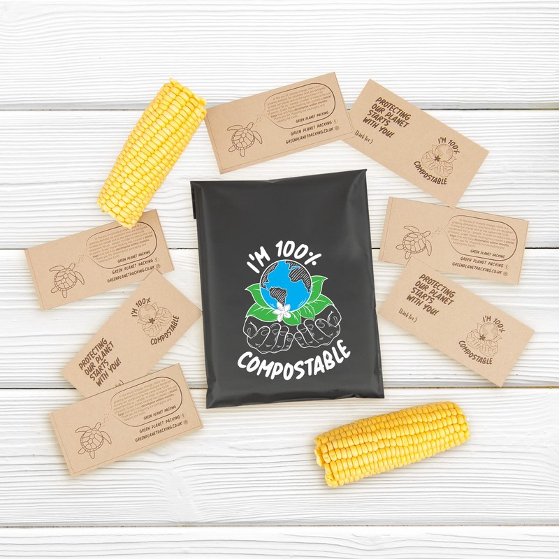Compostable Mailing Bags,Biodegradable Mailing Bags,Eco Friendly Mailers 12 x 16"