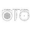 Raycharm 3.7 Inch Round LED Interior Ceiling Dome Light, 330LM