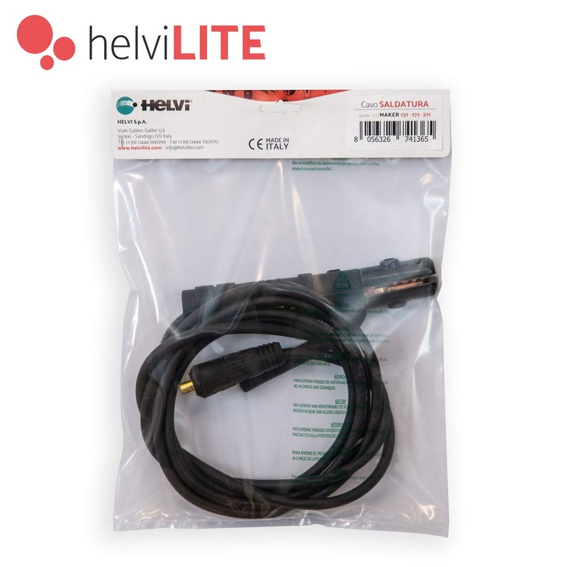 helviLITE 43205114HL Welding Cable with Electrode Holder-Section 16mm2-length 3 Meters