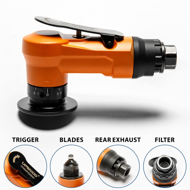 2-in-1 Mini Air Chamfer Tool for Chamfering and Round Cornor