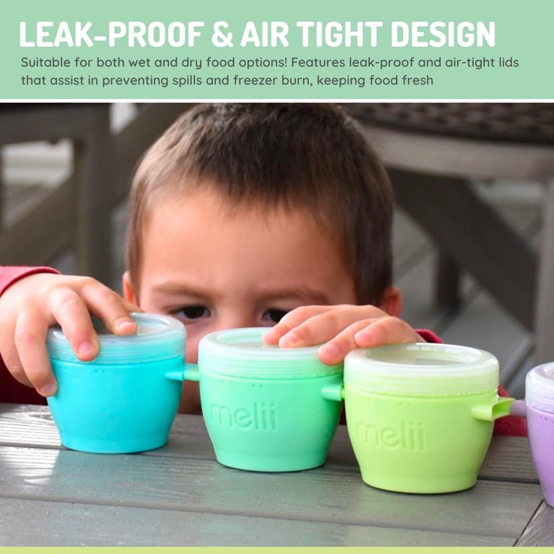 melii Snap & Go Baby Food Storage Containers with lids,