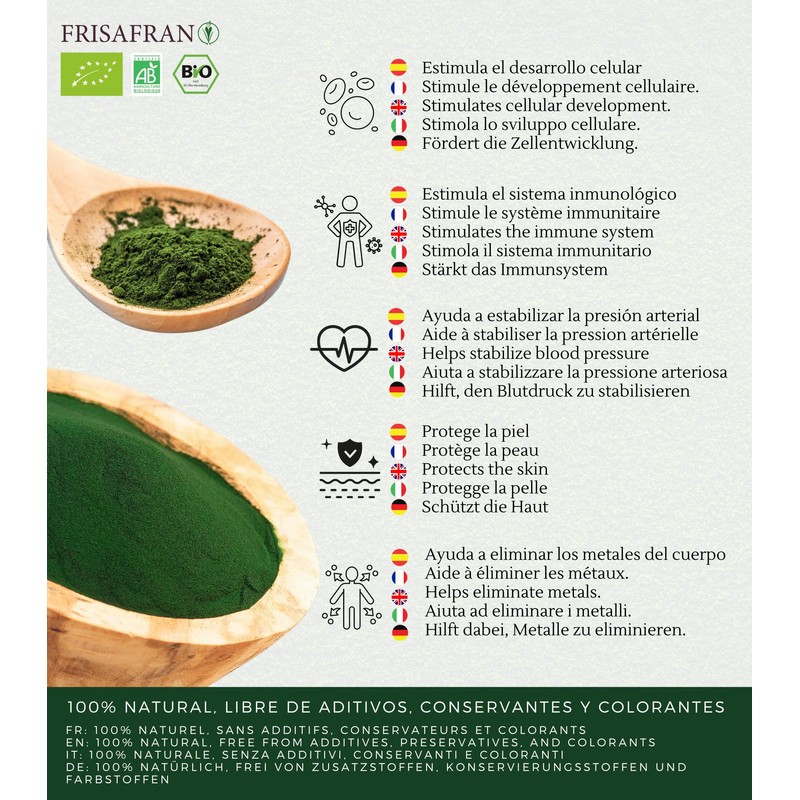 FRISAFRAN - Chlorella Powder Organic - 100 g