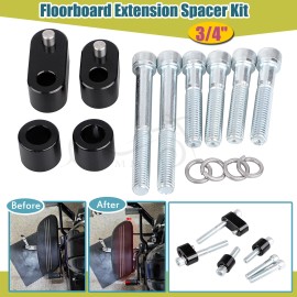 Unbranded Driver Floorboard 3/4" Extension Spacers For Harley Street Road Glide King FLHR