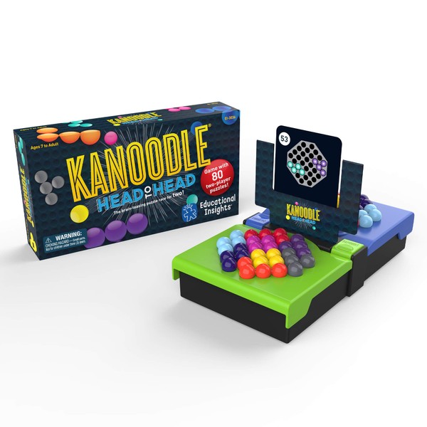 Educational Insights Kanoodle Head-to-Head | Puzzle Game for 2 | 2-Player Game for Kids, Teens & Adults | Featuring 80 Challenges