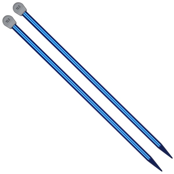Coopay Knitting Needles 10.0mm UK Size, Knitting Needles 35cm Long, Metal Knitting Pins for Beginners Professional Knitters, Lightweight Knitting Needles for Arthritic Hands