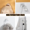 LeLehome 8PCS No Drill Curtain Rod Holders Universal Plastic Nail