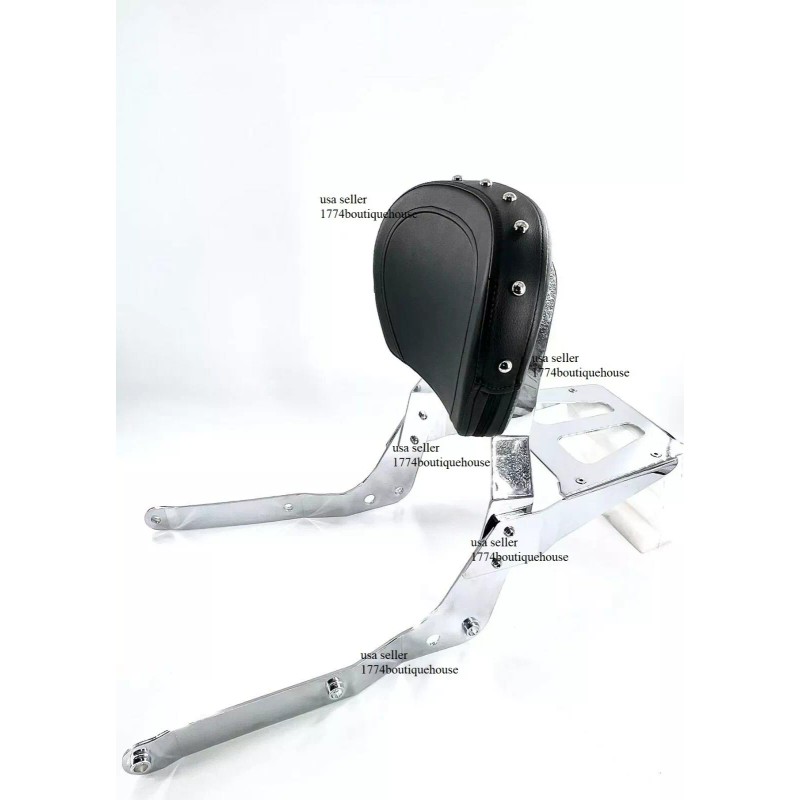 JMEI STUD Sissy Bar Backrest Luggage Rack Honda Shadow Aero
