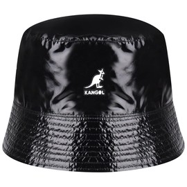 Kangol Rave Sport Bucket Reversible Fabric Hat Fishing Hat with Lining, black