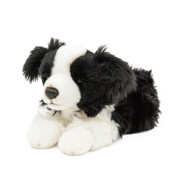Teddys Rothenburg Cuddly Toy Dog Border Collie 30 cm Lying Down Black/White Plush Dog Plush Toy