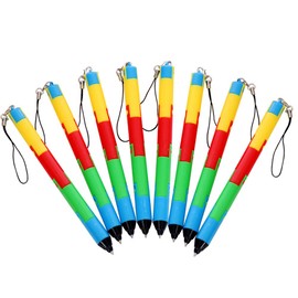 Funny live Foldable Ballpoint Pen Collapsible Ball Pen, Bendable Deformable Ball Pen, Funny Ballpoint Creative Stationery Gift for Child, Pendant Decoration Pens, 0.5mm, Blue Ink, 8 pcs