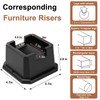 shouwuhho Bed Risers 2 inch, Furniture Risers Elevation in Heights