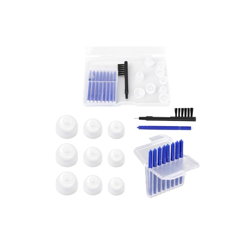 XIHIRCD 9pcs Hearing Amplifier Domes and Cleaning Kit for Audien