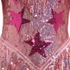 IWEMEK Sequin Sparkle Stars Fringes Bodysuit Leotard Rave Outfit for