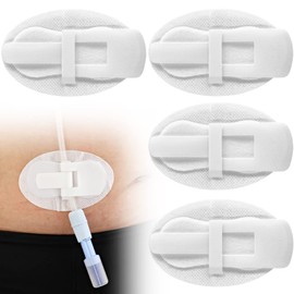 Feeding Tube Cover Catheter Fixiation J Peg Tubing Pads Supplies, Foley Drain Tubing Adhesive Patch Peritoneal Dialysis Stickers Stabilization Device Accessories(Pack of 5)