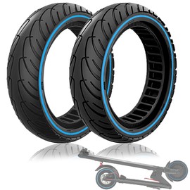 Felixstory 8.5x2.0 Solid Tire, 50/75-6.1 8 1/2x2 Replacement Tire, 8.5 Inch Scooter Tire Fit for Gotrax GXL V2 iScooter i9/ i8 isinwheel S9 pro, Abrasion and explosion-proof, Blue 2pcs