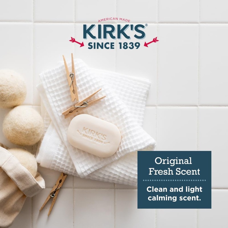Kirk's Castile Bar Soap for Men, Women, & Children -
