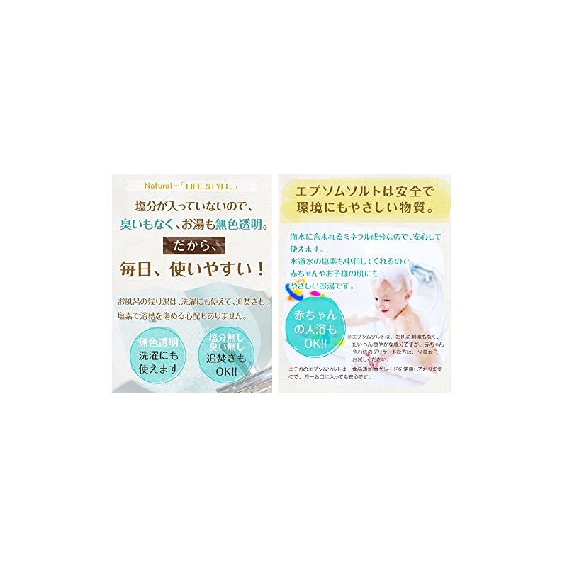 Nichiga Epsom Salt Bath Cosmetics, Japanese Ingredients