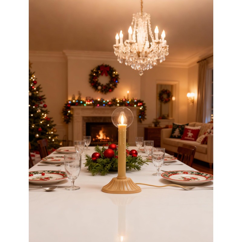 Electric Taper Window Candle Lamps (Set of 2), Plug-in LED