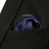 S&W SHLAX&WING Solid Navy Blue Pocket Square for Men New