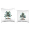 Christmas Palm Tree Lights Xmas Tropical Hawaii Palm Tree Throw