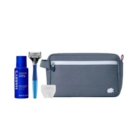 Harry's Travel Shaving Kit for Men - Toiletry Bag, Razor, Foaming Shave Gel, and Blade Cover - TSA Friendly Shave Kit