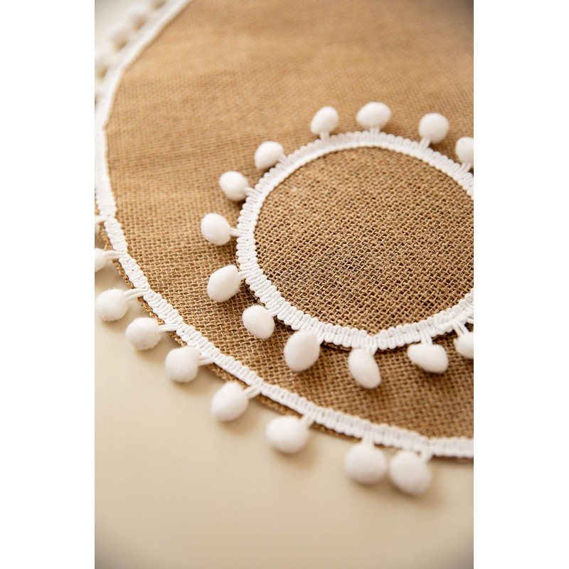 KitchenCraft Natural Elements Jute Coasters, Set of 4, Woven Jute
