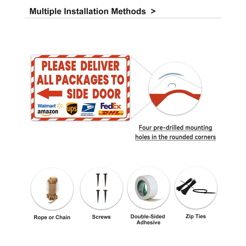 ALKB ALKB Delivery Sign for Outdoor Use 8x12 Inch Package