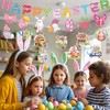 Easter Decorations Indoor Happy Easter Banner Garland Easter Bunting Balloons