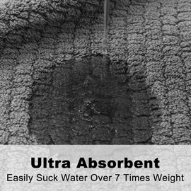 PJGGZ Men's Shawl Collar Bathrobe, Soft Long Towel Robe for Men - Super Absorbent Quick Dry yet Warm(Grey, L/XL)