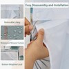 NAEMBCU No Hook Boho Shower Curtain with Snap in Liner
