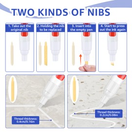 Pack of 6 Grout Pens White Grout Pen Grout with 6 Replacement Tips Joint Repair Pen Joint Black for Repair Marker Waterproof for Tiles Wall Floor Tile Joint Floor Kitchens and Bathrooms