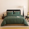 honey qiao Green Striped Comforter Set Twin Size - 100%