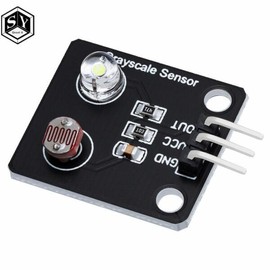 Arduino 0-5V 아날로그 포토 레지스터 센서 모듈: Arduino 호환 회색조 및 라인 GPS용 감광성 [02 1pcs] 0-5V Analog Photo Resistor Sensor Module: Arduino Compatible Photosensitive for Grayscale and Line GPS [02 1pcs]