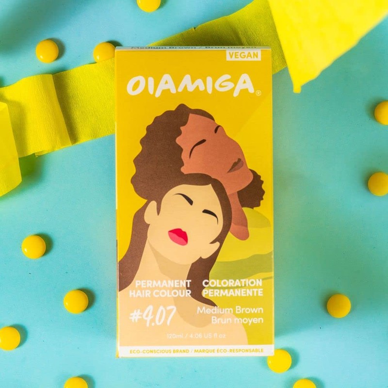 Oiamiga Medium Brown Permanent Hair Colour with Natural Ingredients 120