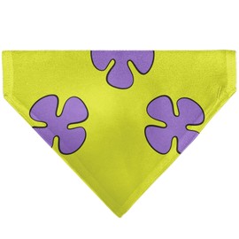 Spongebob Squarepants Pet Bandana Patrick Star Shorts Flower Icon Green Lavender Slip On Collar Bandana Only