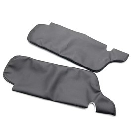 Pyladea 2PCS Leather Sun Visor Cover Black Replacement for 1994-2004 Ford Mustang