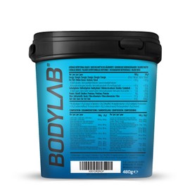 Bodylab24 Pump Boost Extreme Fruit Punch 480 g, with Amino Acids, Caffeine and Various Plant Extracts, the Boost for the Next Workout