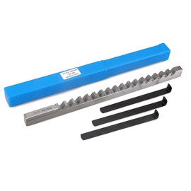 ICZW Keyway Broach HSS Keyway Cutting Tool for Lathe Inch Size Broaches with Shim (1/2" Broach, Type D)