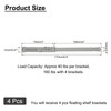 sourcing map 4 Pcs Floating Shelf Brackets, Metal Hidden Shelf