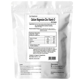UKHealthHouse Zinc, Calcium, Magnesium & Vitamin D Osteo Complex Supplement Veg 180 Tablets - Maintain Healthy Bones, Teeth, Muscle Function, Immune