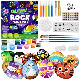Kit Pintura Rocas Que Brillan Oscuridad Materiales Arte