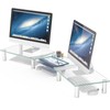 Hemudu Dual Monitor Stand -Adjustable Length and Angle Dual Monitor