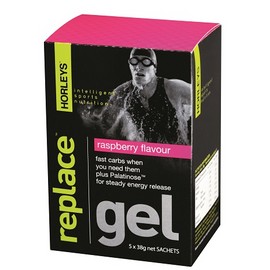 Horleys Replace Electrolytes Sports Gel Sachets 5x38g - Raspberry