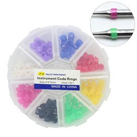 EXCEART 160pcs Dental Color Code Rings Multi- Color Universal Silicone Dental Instrument Autoclavable Disinfection Orthodontic Accessory for Dental Clinic