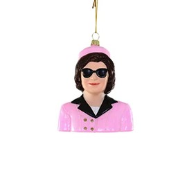 FMR 35th First Lady Jackie O Kennedy Onassis Fashion Icon Glass Ornament